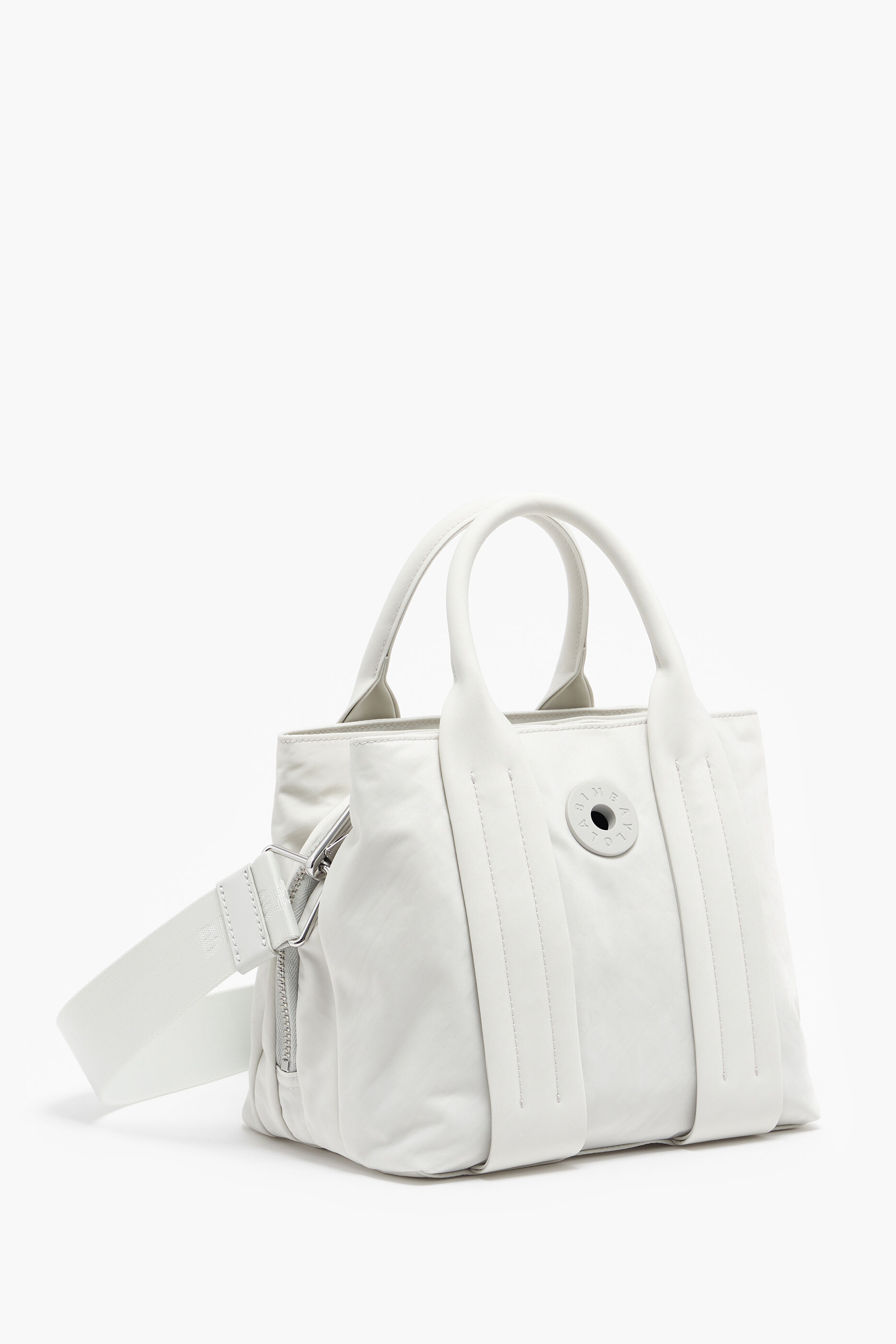 Bolsa de lona pequena, cinza.