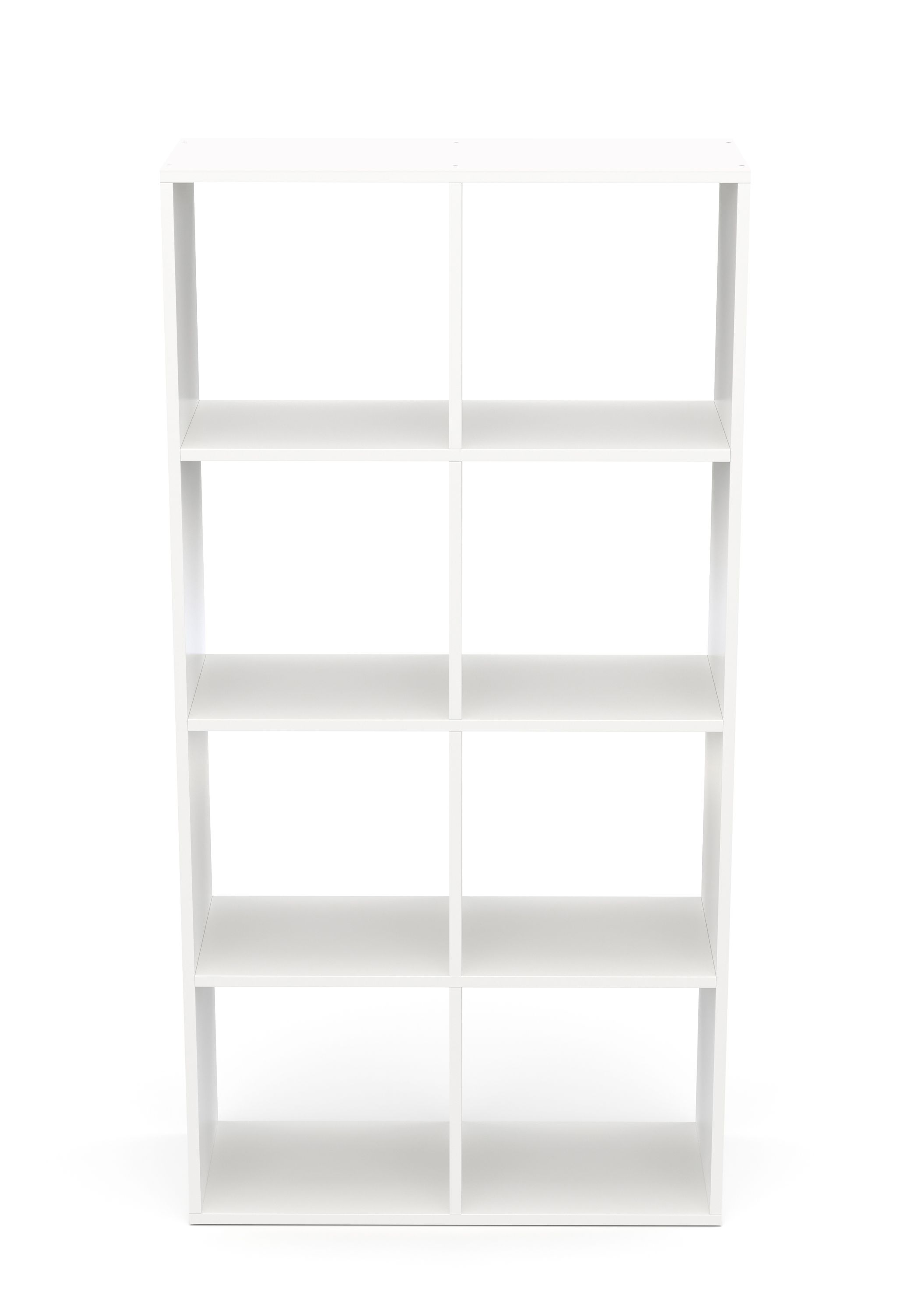 Bücherregal Raumteiler LIAM 8 Fächer 72 x 142 cm weiss