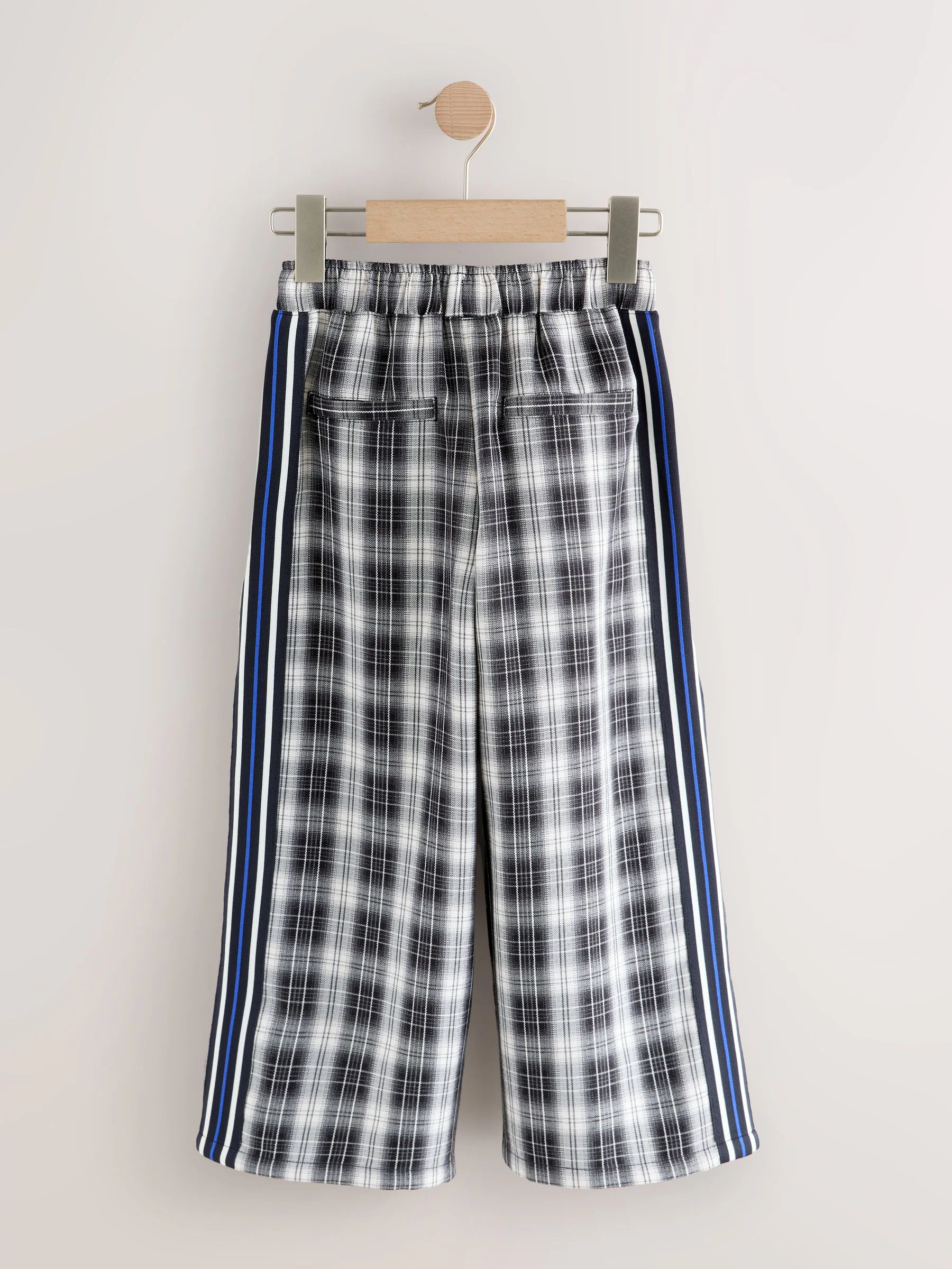 Zwart/wit - Broek met wijde pijpen en ruit (3-16jr)