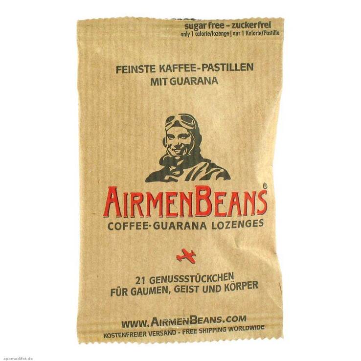 Airmenbeans feinste Kaffee Pastillen mit Guarana, 21 St
