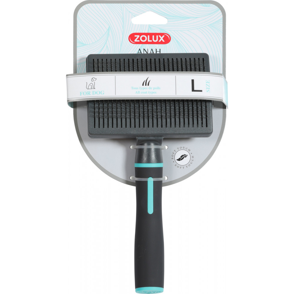Zolux-Brosse Retractable Slicker Tamanho G 10,8 x 7,6 x 21 cm Linha ANAH para Cães ZO-470808