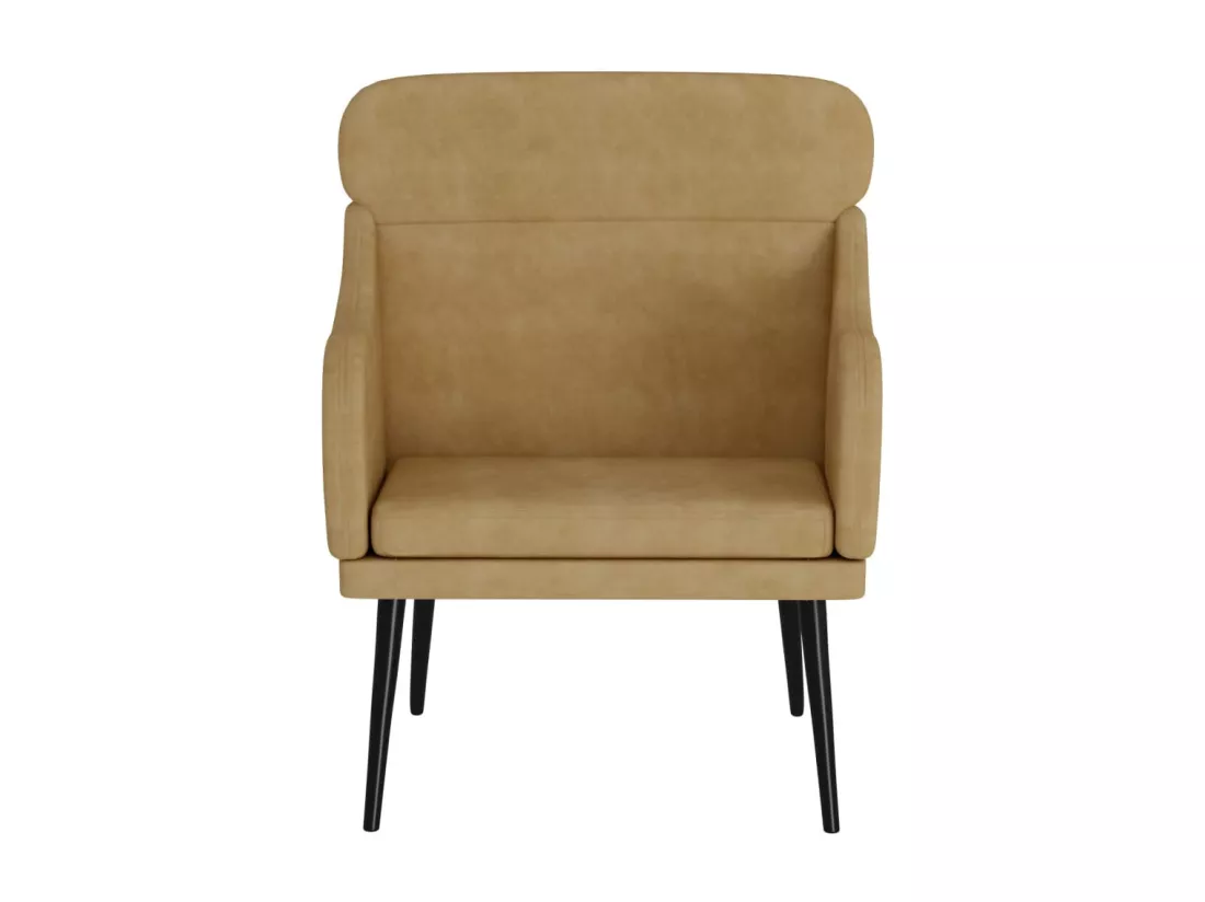 Fauteuil Marron 63x76x80 cm Velours