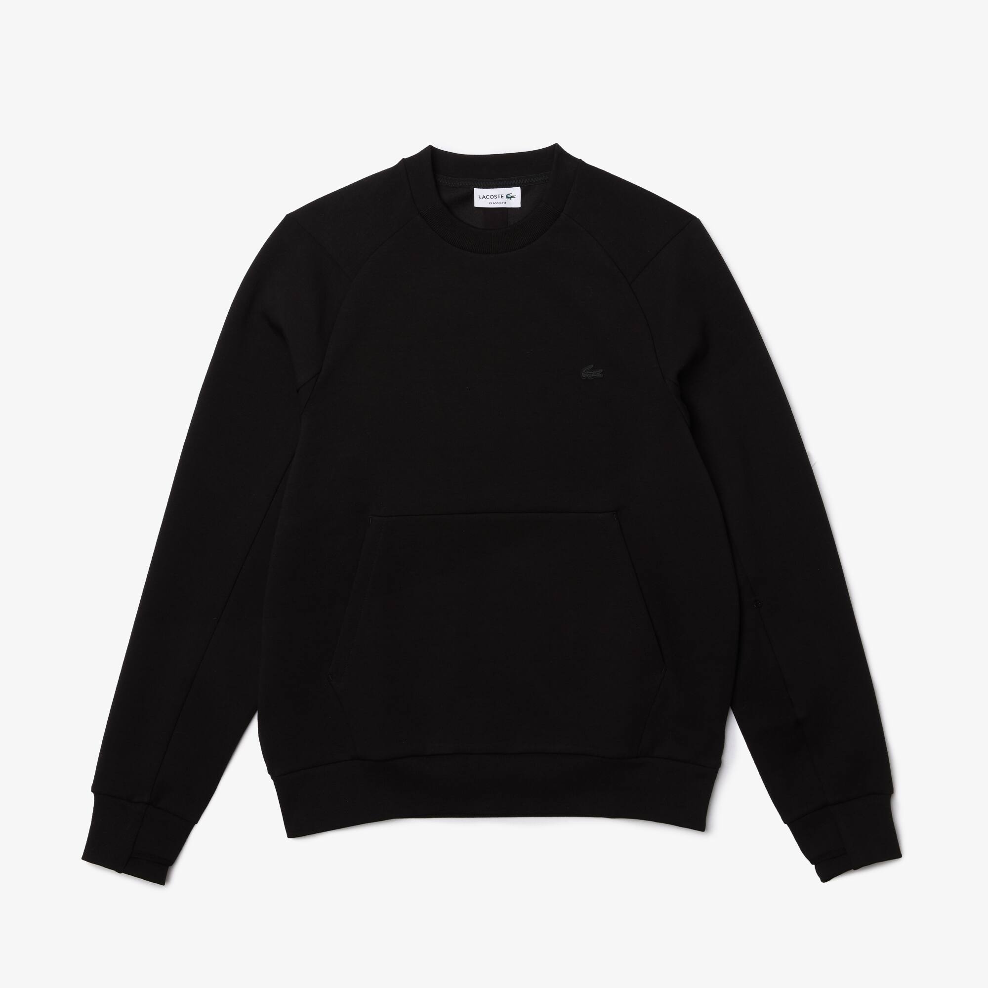 Herren Jogger Rundhals-Sweatshirt aus Baumwollmischung mit Kängurutasche Sweatshirts - Schwarz - Lacoste - Herren