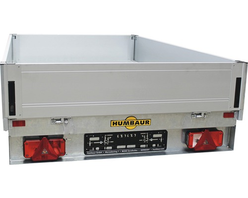Humbaur Kipper Speciale achterkipper met gladde zijwanden, 2300 x 1400 x 300 mm, geremd, toegestaan totaalgewicht 1500 kg