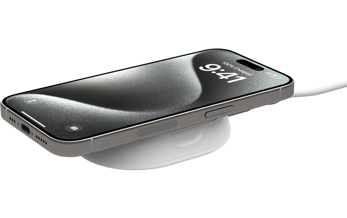 Wireless Charger Boostcharge Pro Qi2 WeissVerstellbare kabellose magnetische Ladestation mit Qi2