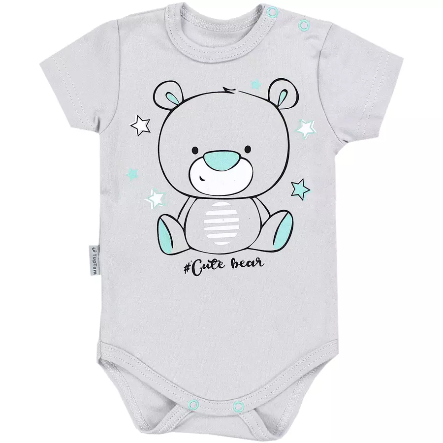 TupTam Baby Kurzarm Body mit Aufdruck Spruch 5er Pack rosagrau