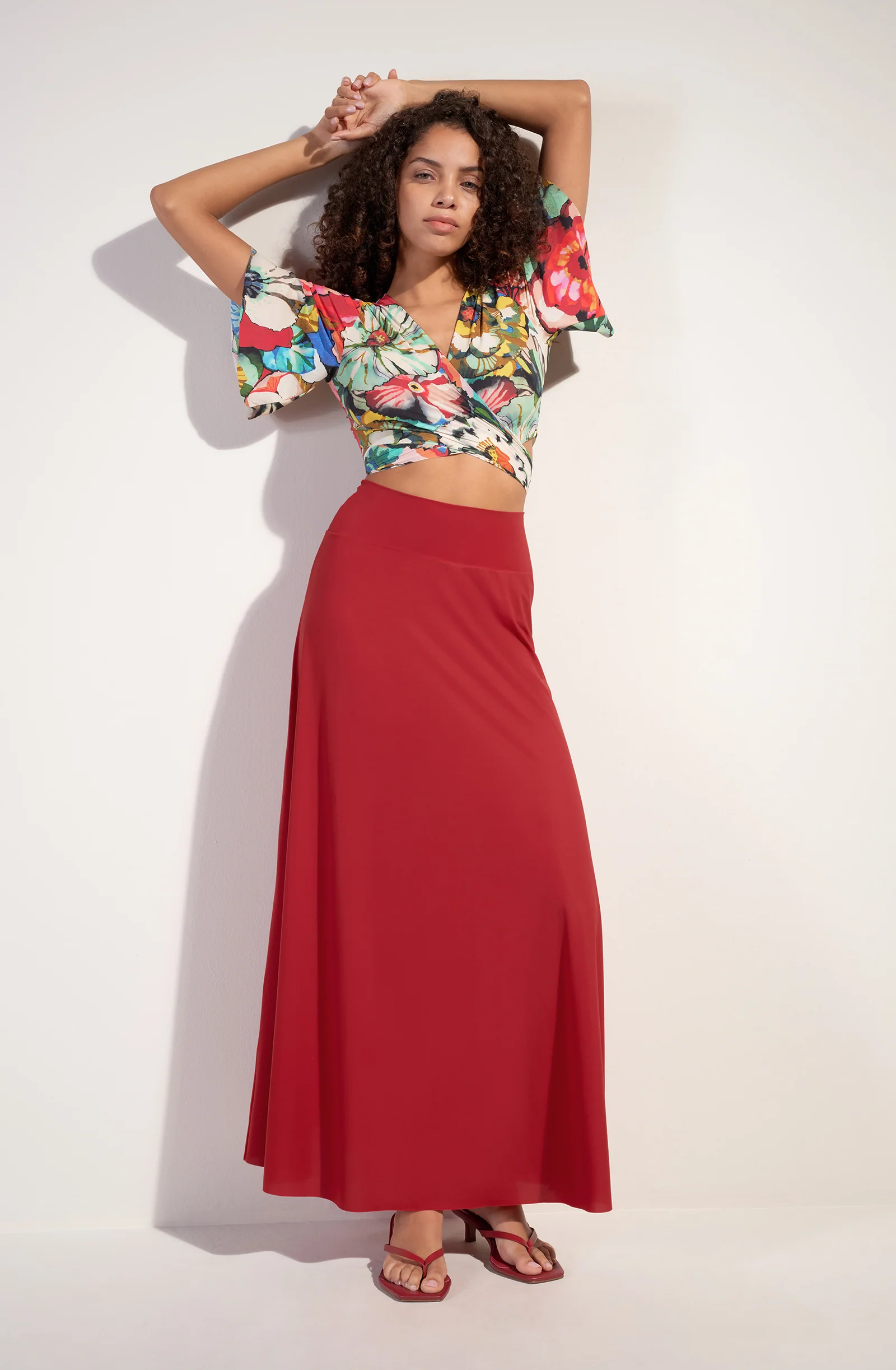 jaya Jupe longue multi-position rouge garance