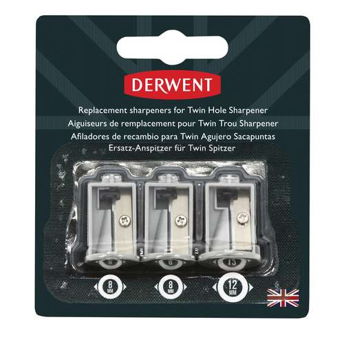 Ersatzklingen für den batteriebetriebene DERWENT Doppel-Spitzer, 3er-Set