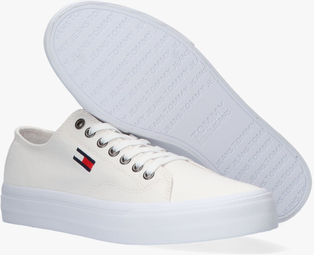 TOMMY HILFIGER witte tommy hilfiger lage sneakers long lace up vulc
