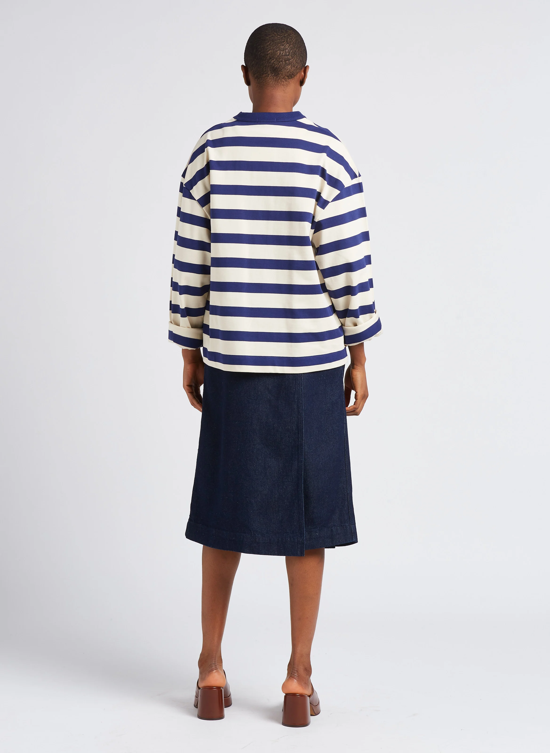 ARCHIE - Tee-shirt col rond rayé en coton bio | Multicolore