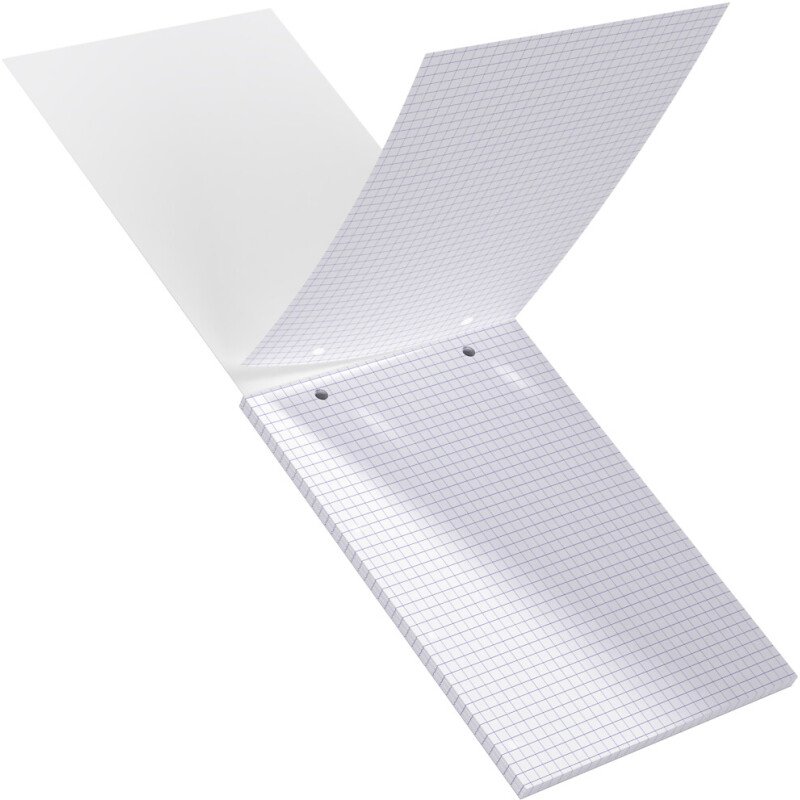 Fiche bristol collées 210 x 148 blanches 5 x 5 mm Oxford - Bloc de 30