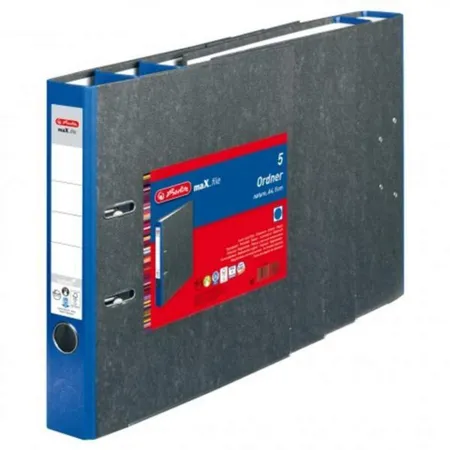 Herlitz Ordner maX.file nature A4 5cm blau 5er Packung