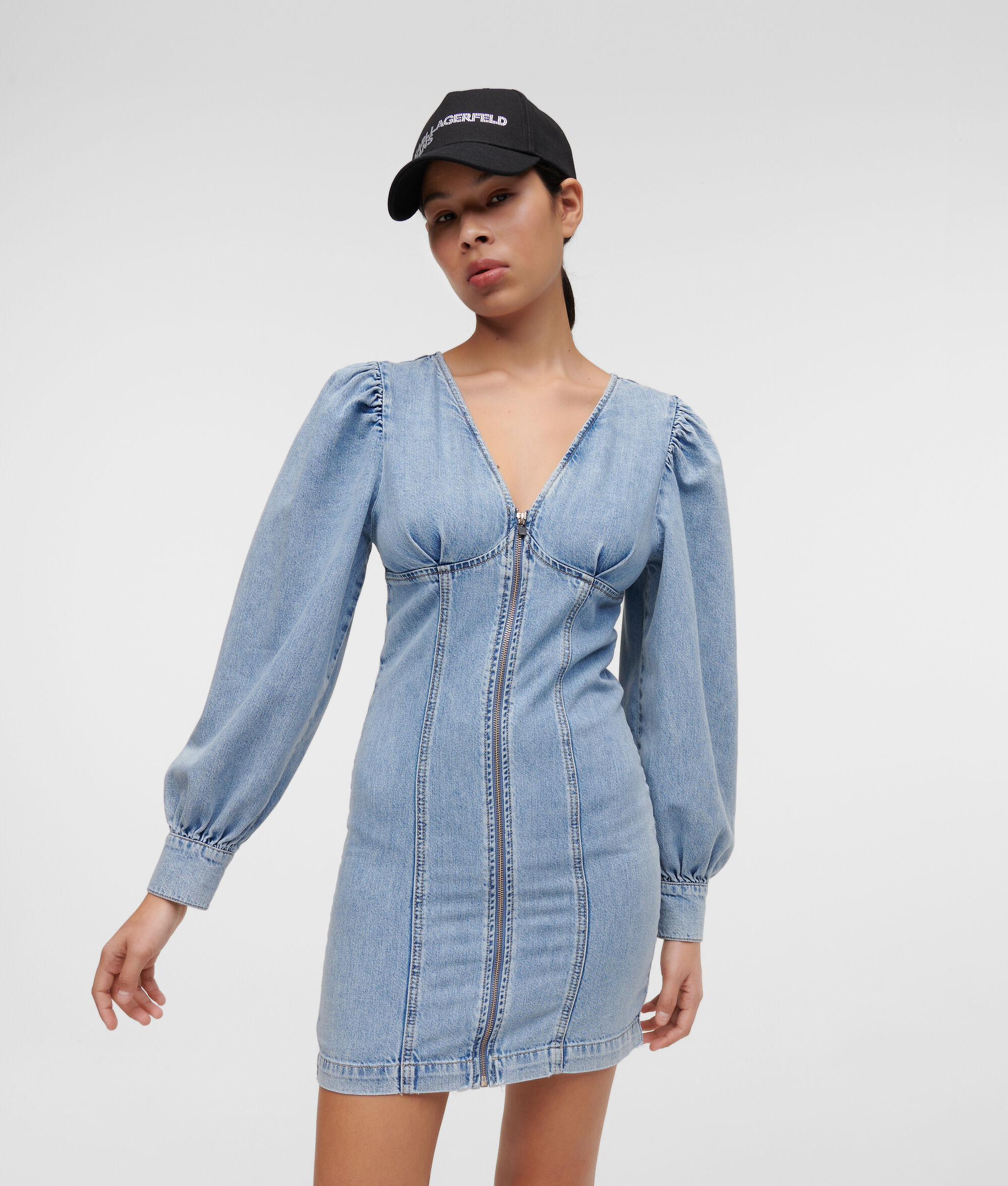 ROBE BUSTIER À MANCHES BOUFFANTES KLJ