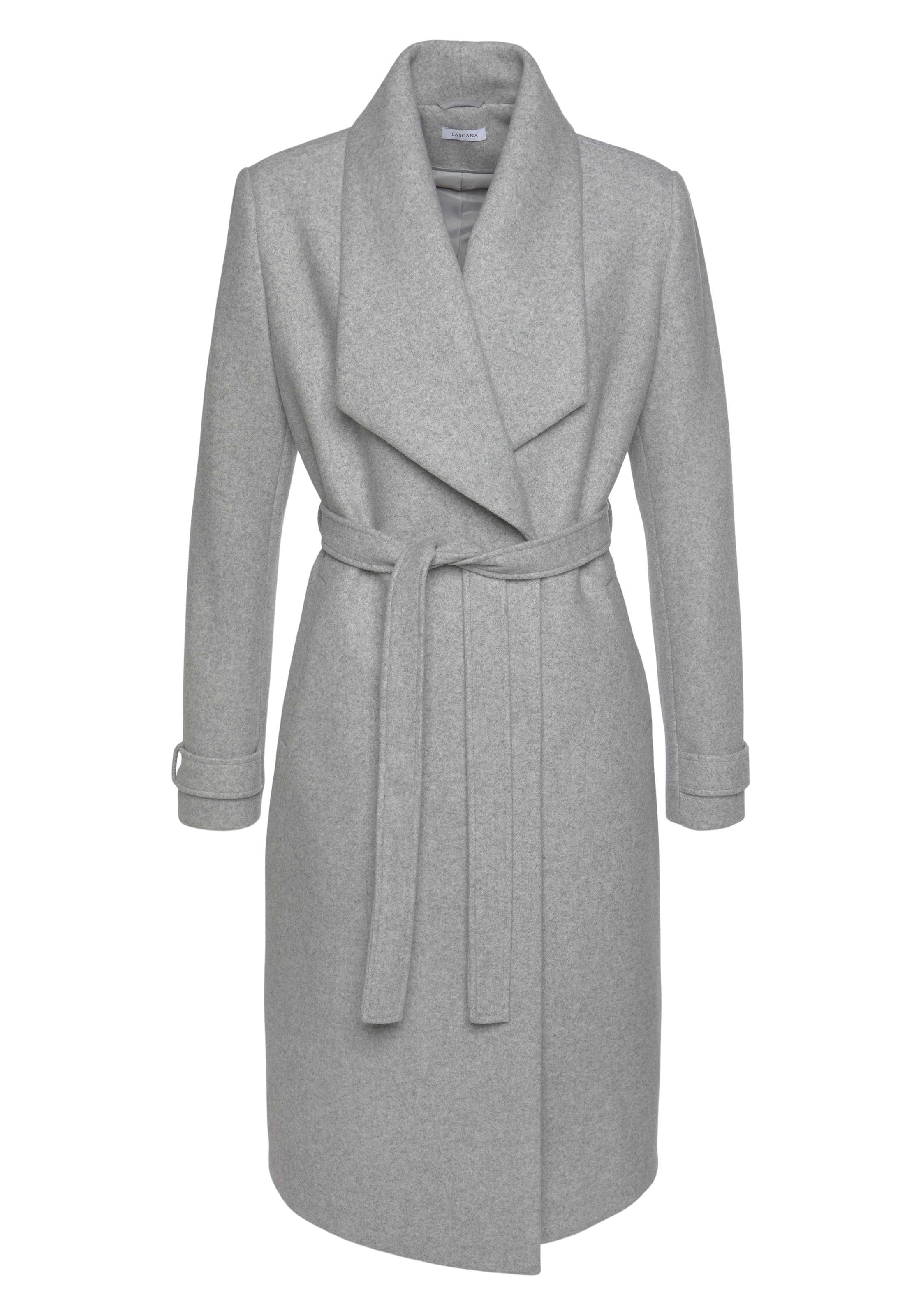 LASCANA Langmantel , mit Bindegürtel und Taschen, eleganter Damenmantel