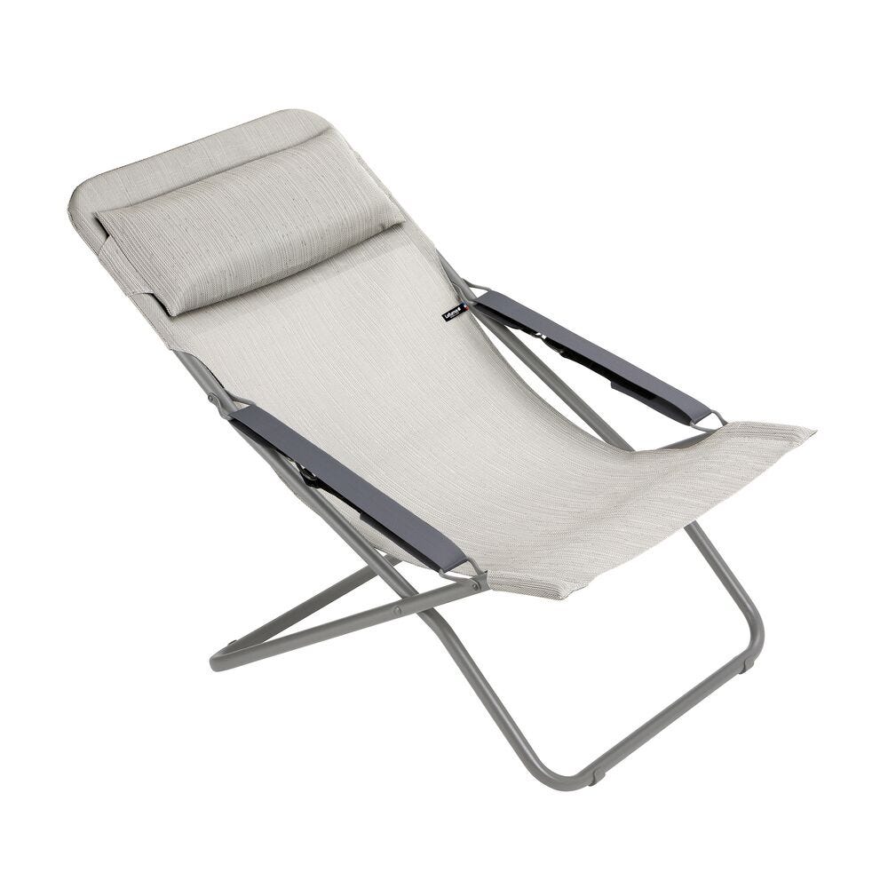 Mehrpositions-Klapp-Liegestuhl Transabed Batyline® Duo Grau Galet