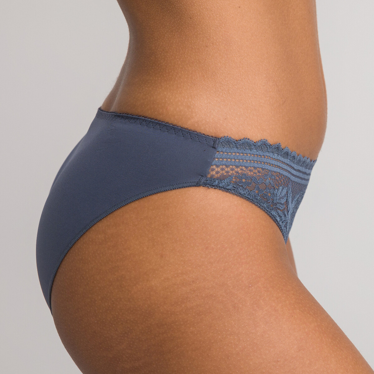 COLEÇÕES LA REDOUTE<br>Vestido slip exclusivo em renda e microfibra, JEANNE