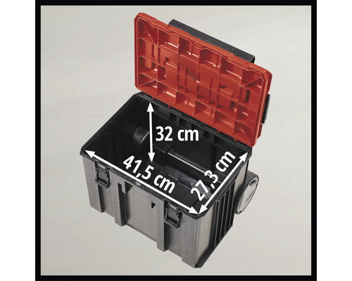 Einhell E-Case L systeemkoffer met wielen, 400 x 675 x 450 mm