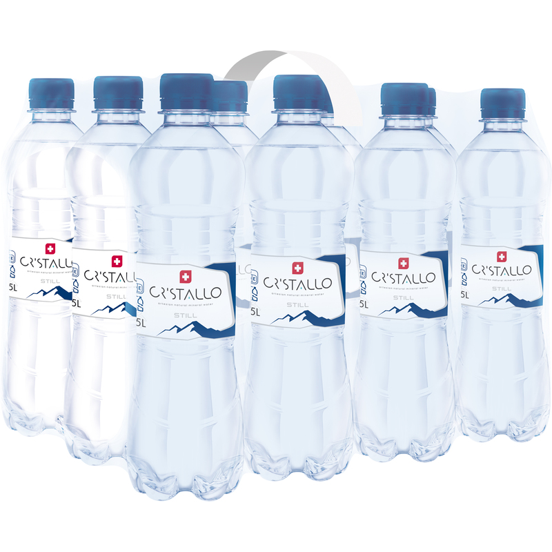 Cristallo Wasser blau, ohne Kohlensäure, 50 cl, 12 Stück