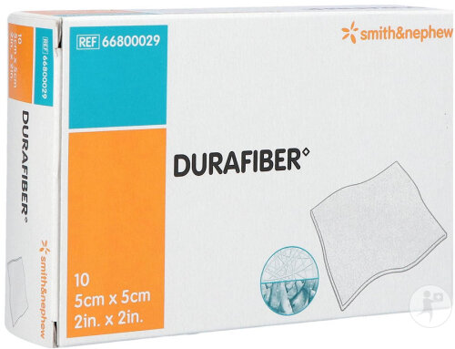 Smith&Nephew Durafiber Ag Pro Pansements 5x5cm 10 Pièces