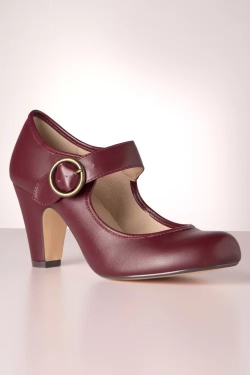 Chelsea Crew Madeline Mary Jane pumps in bordeauxrood