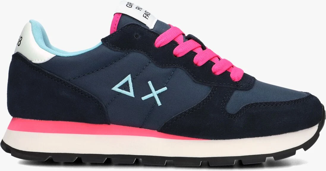 SUN68 blauwe sun68 lage sneakers ally solid nylon