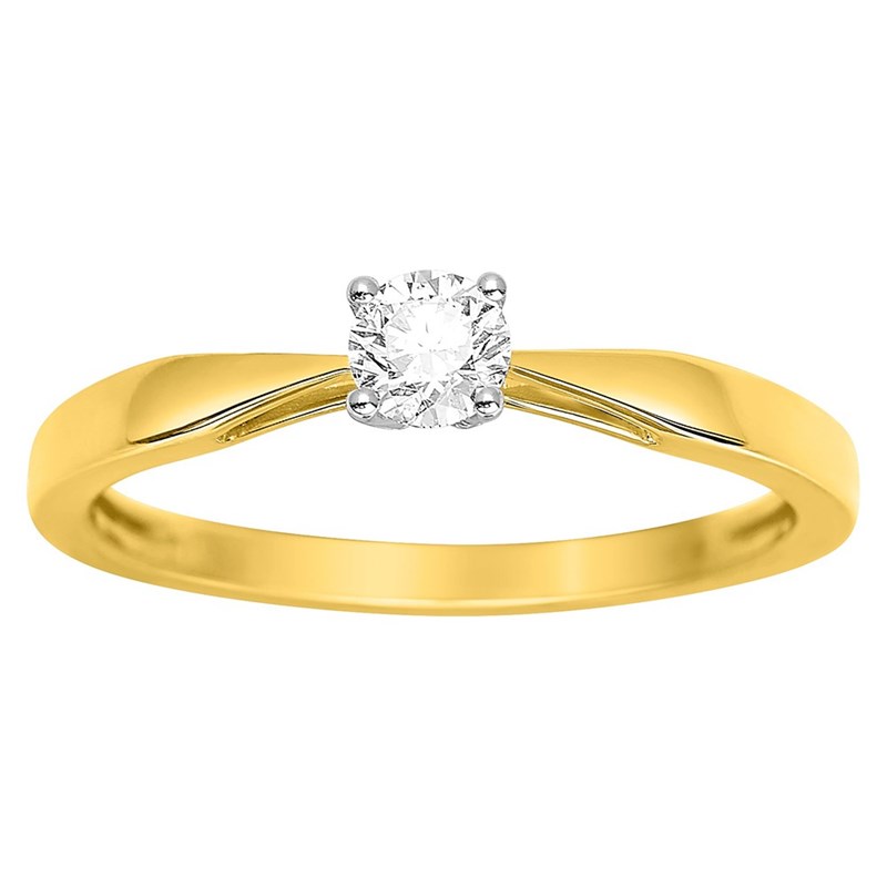 Solitaire Diamant 0.23CT - Or Jaune 18 carats