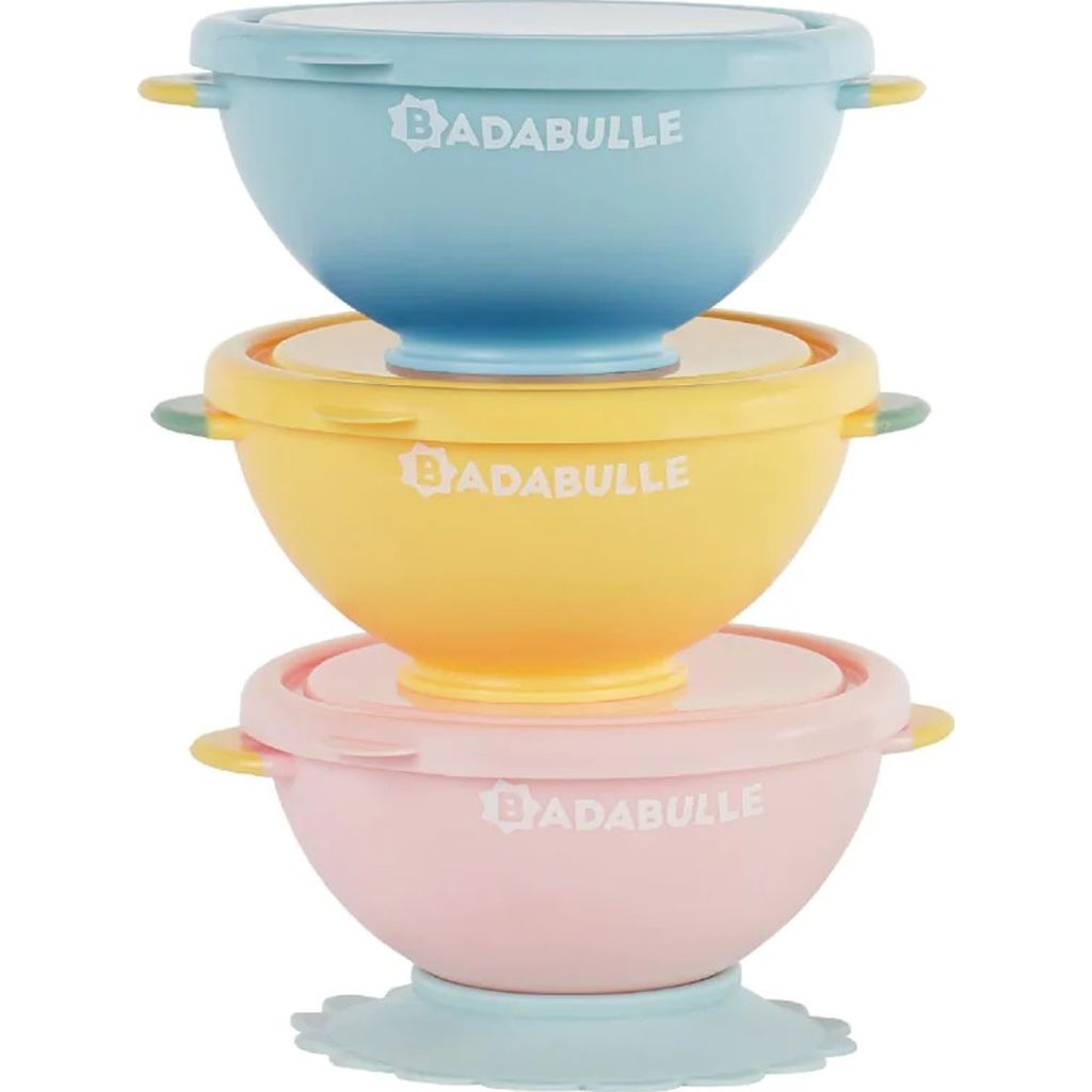 badabullebadabulle   Breischalen 3er Set Blau/Gelb/Rosa