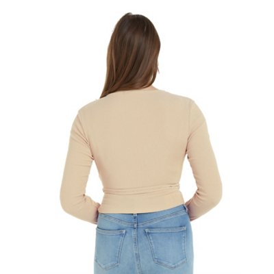 Tee-shirt à manches longues femme Front Split Wrap CALVIN KLEIN