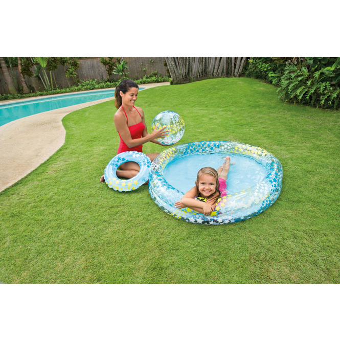 Intex 2-Ring Poolset Fancy Stars mit Wasserball + Schwimmring