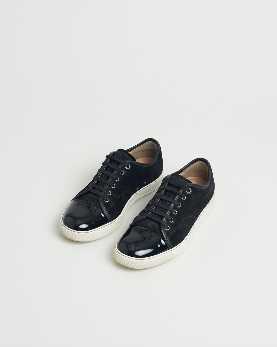 Lanvin DBB1 Patent Cap Toe Sneaker Black