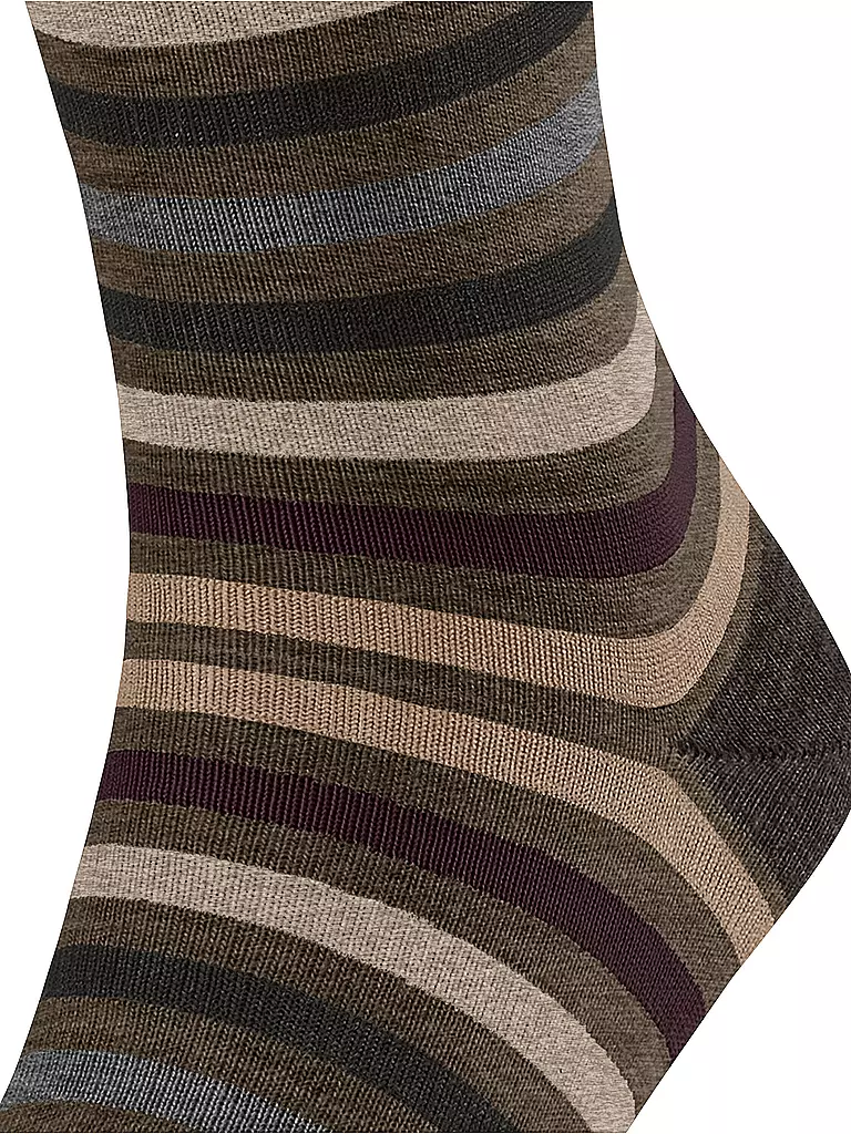 FALKE Socken TINTED STRIPE beech braun