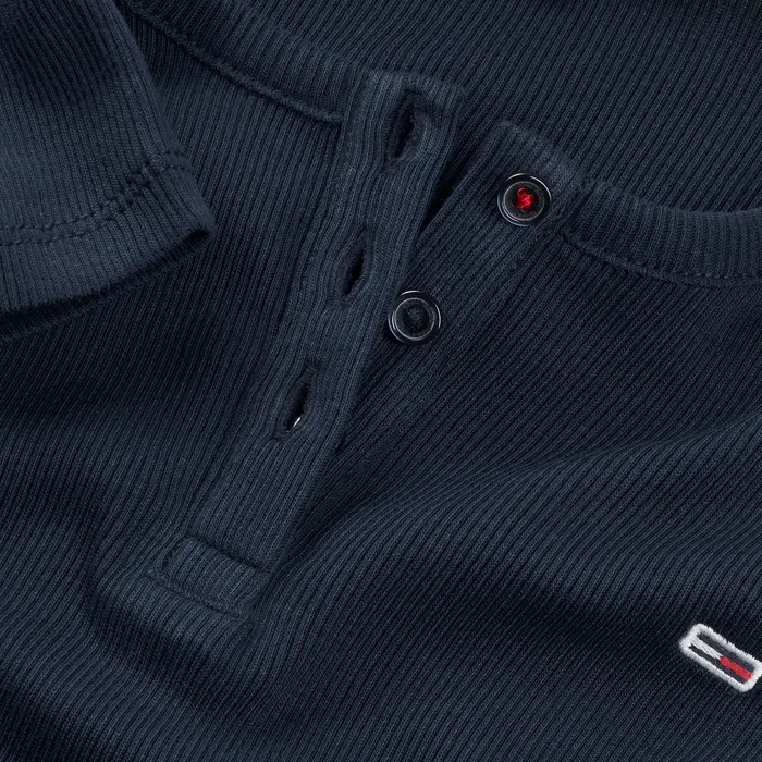 Tommy Hilfiger Slim Button Ribbed Shirt Dames