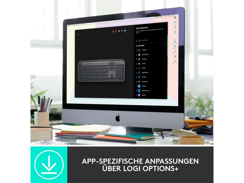 Logitech Tastatur-Maus-Set MX Keys Combo for Business 2. Ge Kabelloses Tastatur- und Maus-Set für Benutzer mit hohen Workflow-Anforderungen
