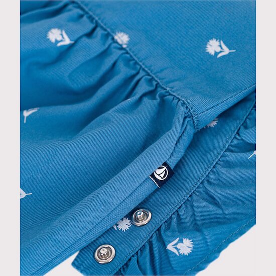Salopette en coton jambes longues brodée de fleurs   Alaska        de               Petit Bateau