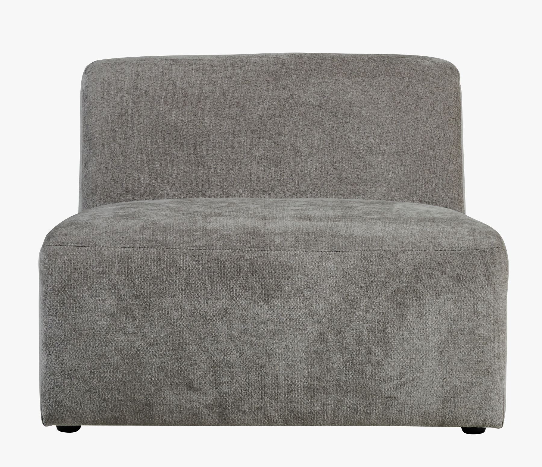 Modulsofa 1,5 seter uten armlene grå - 90x93x73 cm