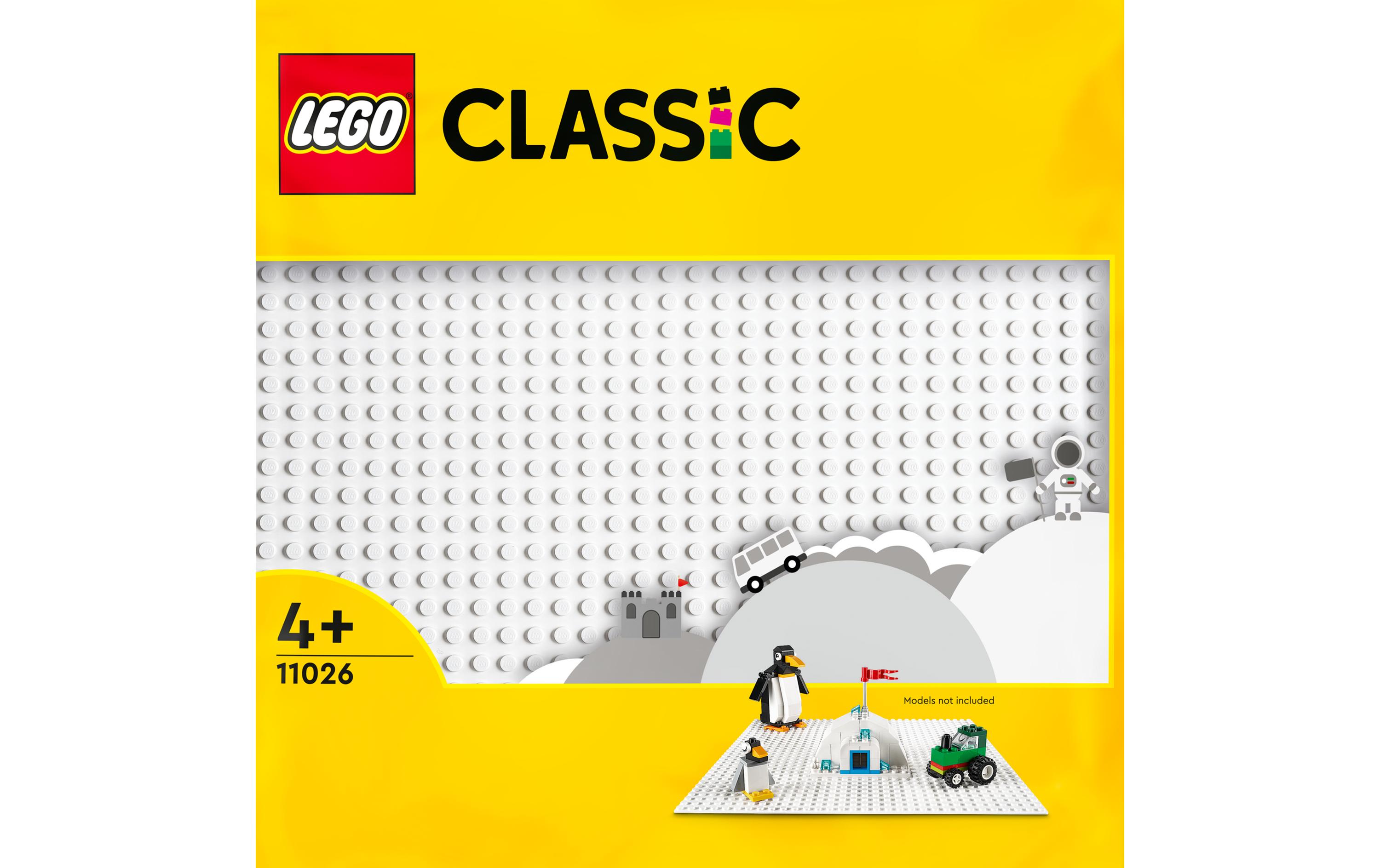 Classic Weisse Bauplatte 11026Bodenplatte zum Bauen, Spielen und Ausstellen!