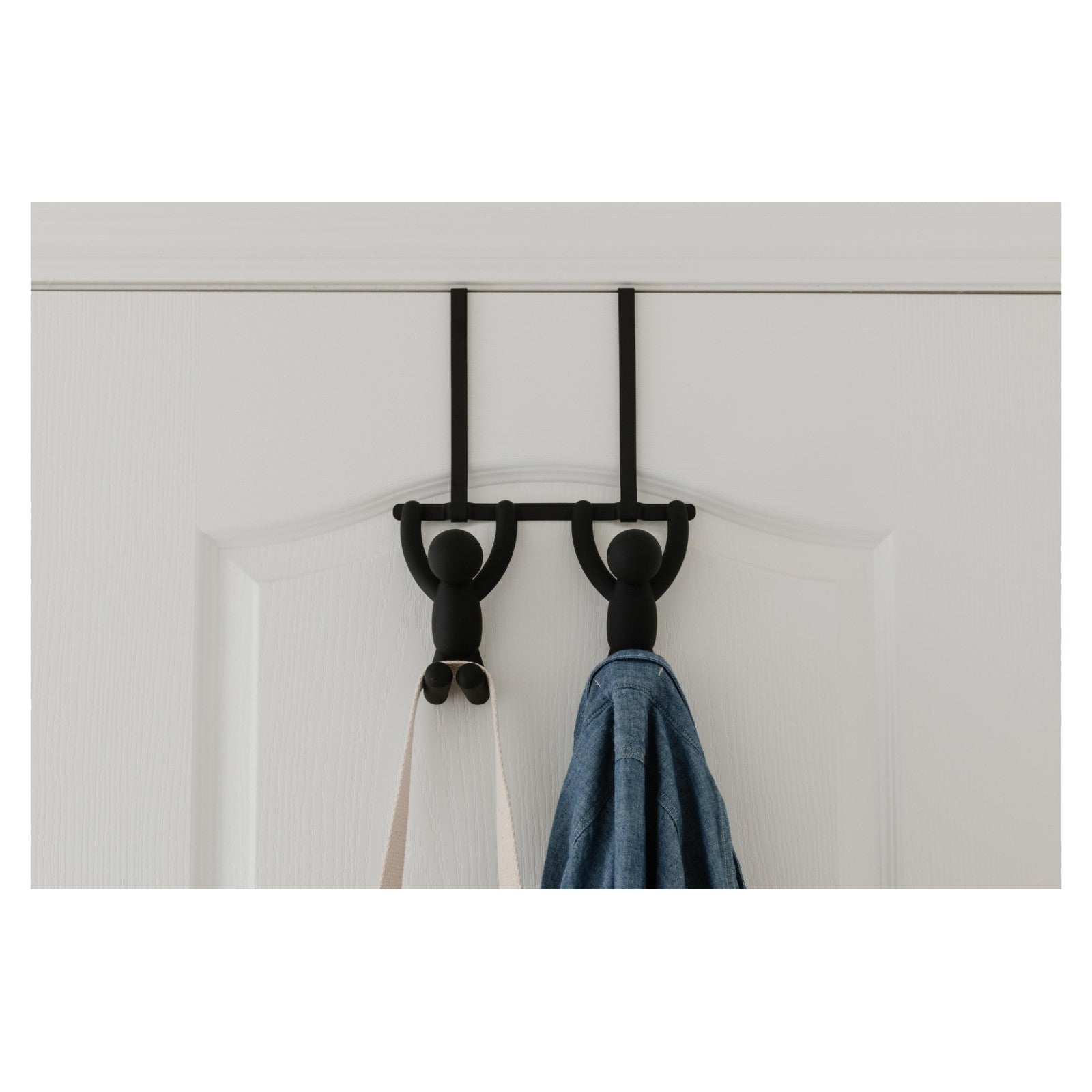 Garderobenleiste Buddy 2 Haken, Schwarz