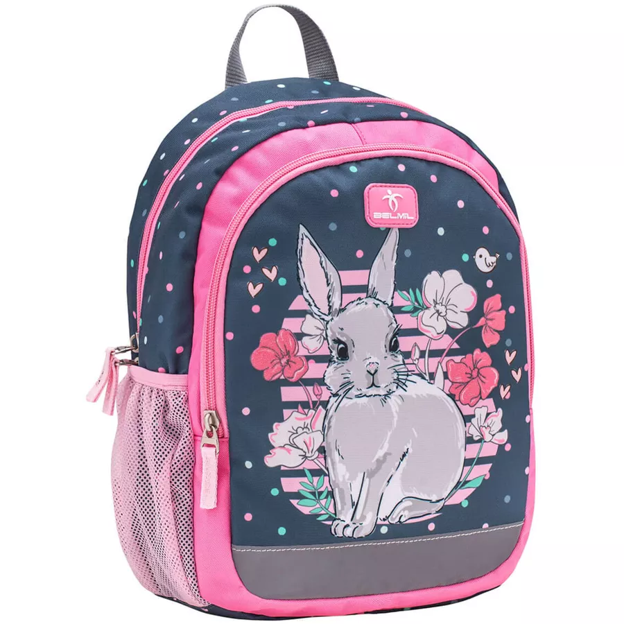 Belmil Kindergartenrucksack Kiddy Plus Kindergartenrucksack für 3-6 Jährige Kinder mit Brustgurt Bunny