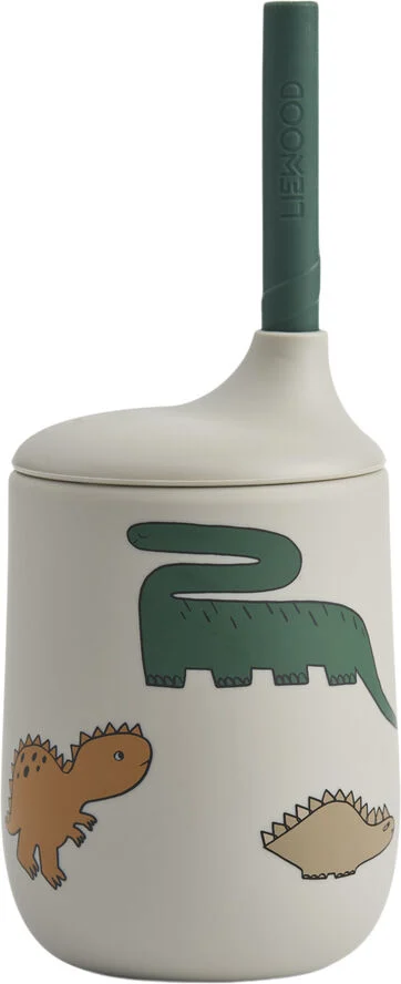 Liewood Ellis printed sippy cup Dinosaurs / Dinosaurs / mist