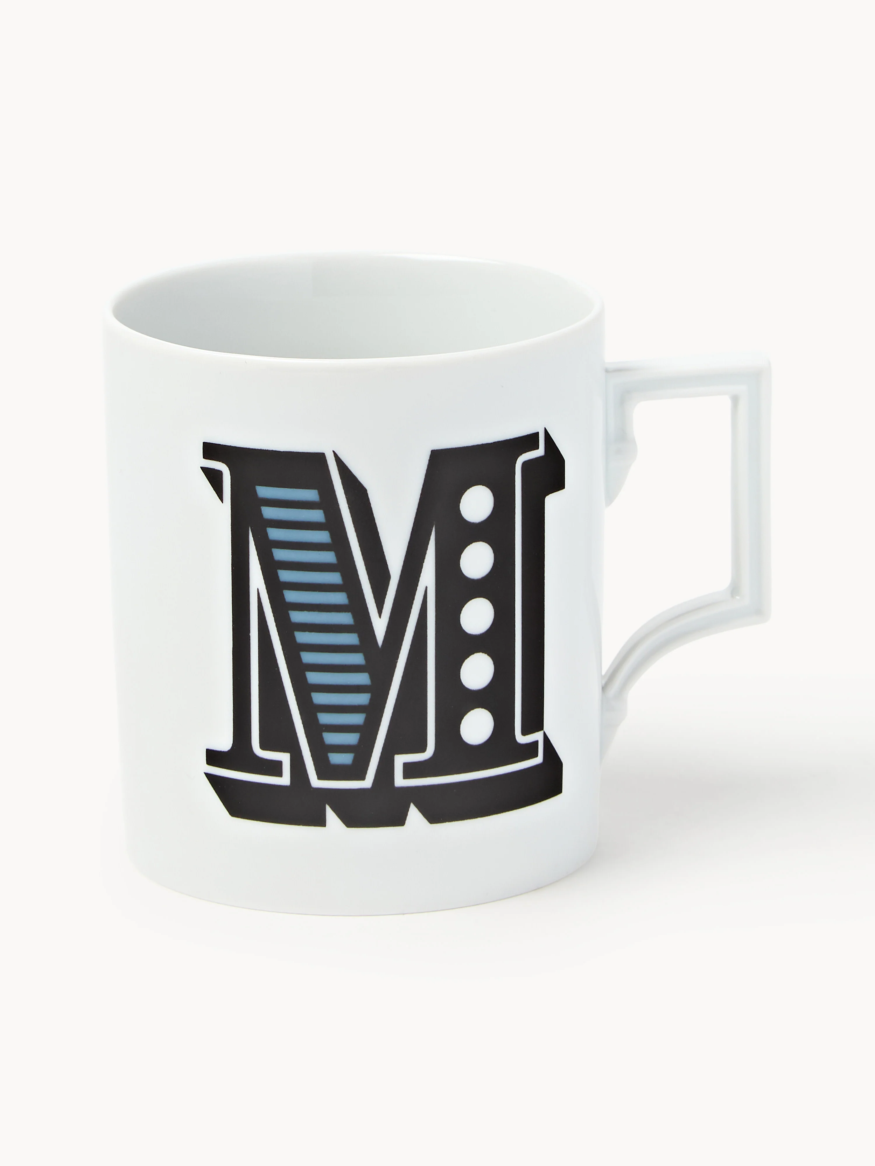 Handgemaakte beker Initials met decoratief motief