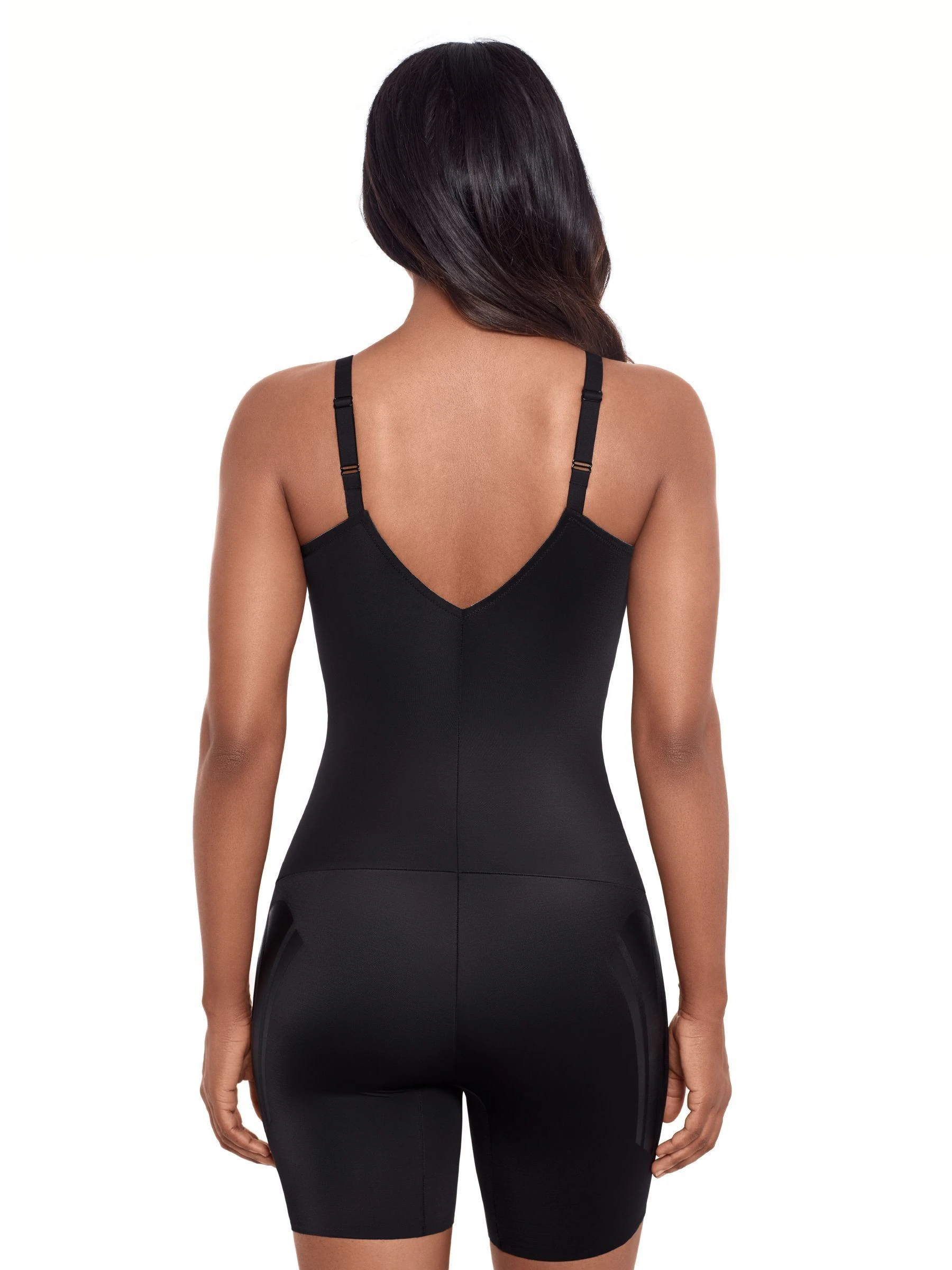 Zwart - Miraclesuit Modern Miracle Extra Firm Control Thigh Slimming Bodysuit with Lycra Fit Sense Technology