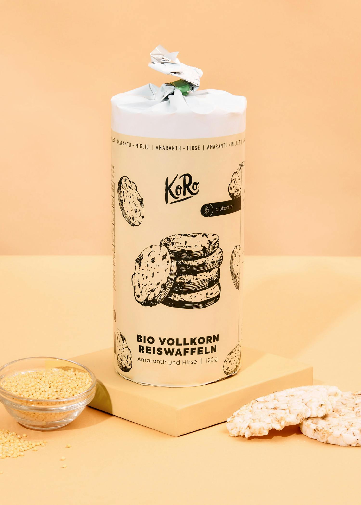 Bio Vollkornreiswaffeln mit Amaranth und Hirse 120 g