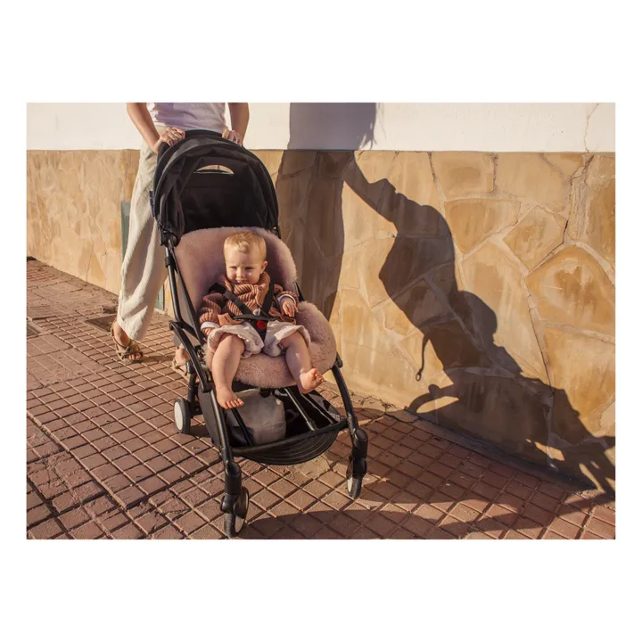 BINIBAMBA Peau de mouton pour poussette et couffin - 68x44 cm | Rose