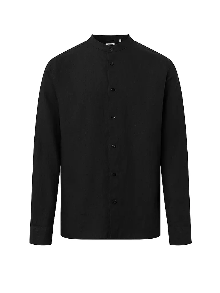 KNOWLEDGE COTTON APPAREL Leinenhemd schwarz