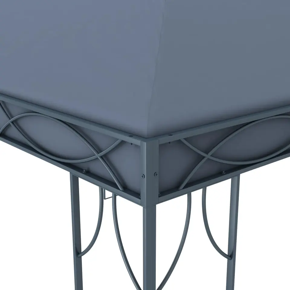vidaXL - Prieel Met Lichtslinger - Antraciet - Stof - 300 x 300 cm