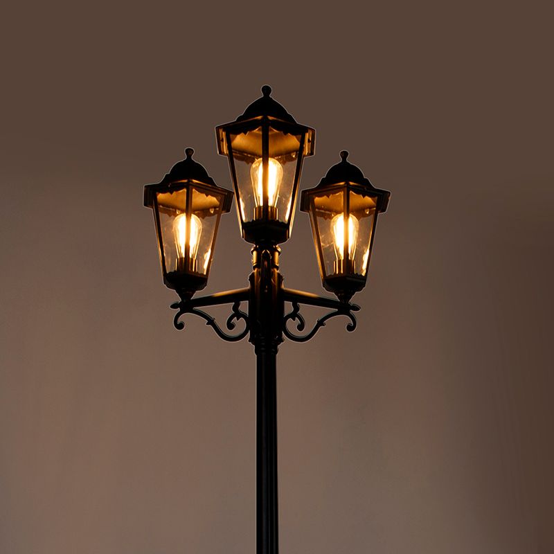 Buitenlantaarn zwart 220 cm 3-lichts IP44 - Havana