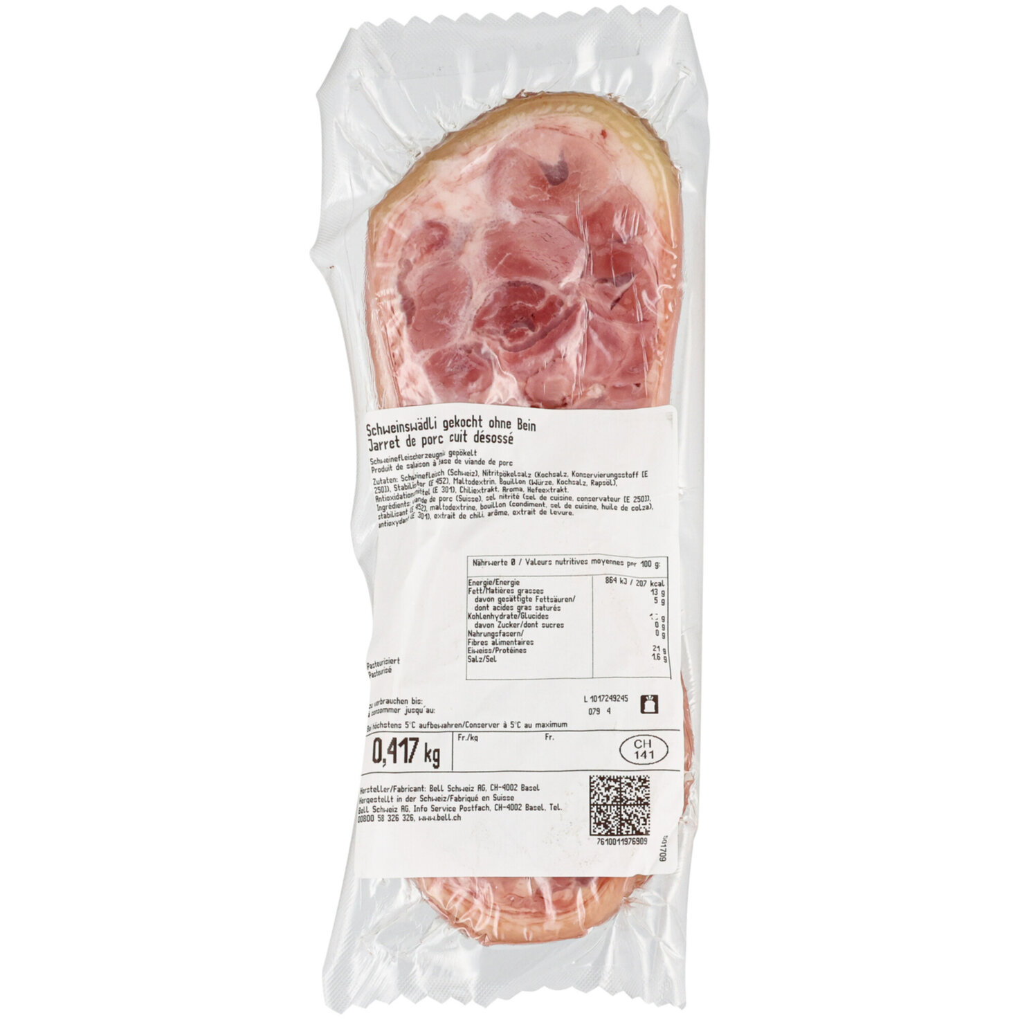 Schweinswädli gekocht ohne Bein ca. 370g