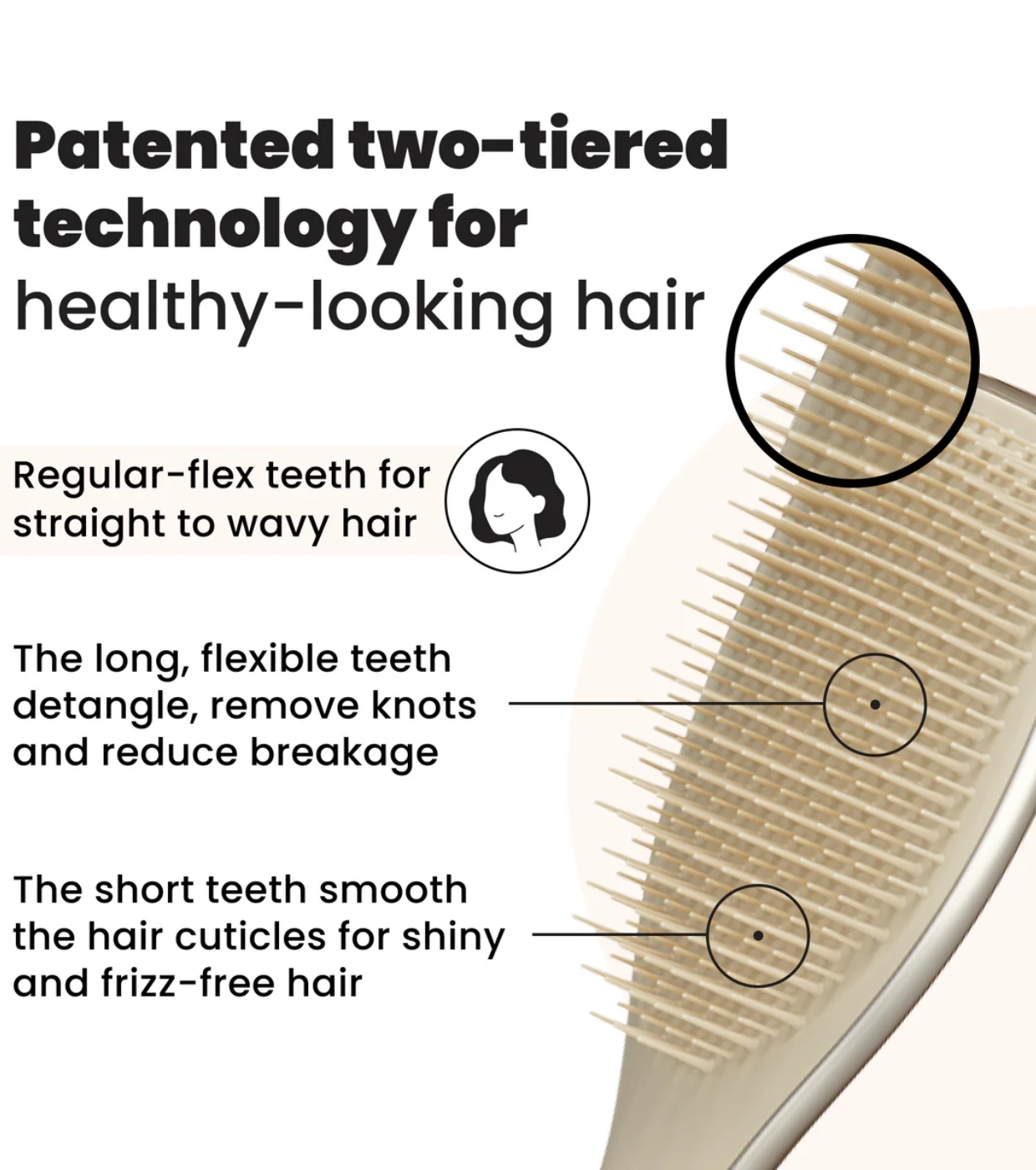 Tangle Teezer - Escova desembaraçadora com cabo The Ultimate Detangler Chrome - Champagne Gold
