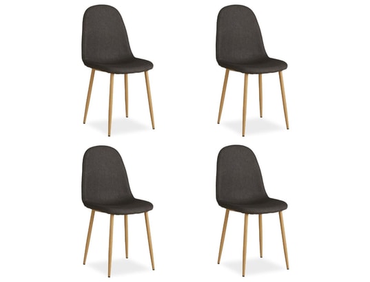 HOMESTYLE4U - Fauteuil enfant Chaise salle à manger lot de 4 - anthracite