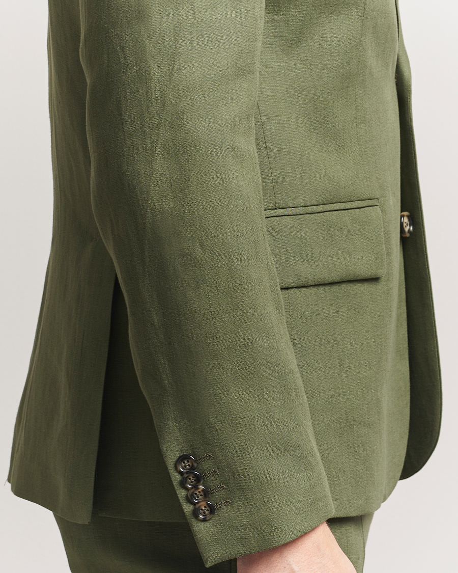 J.Lindeberg Elton Super Linen Blazer Olivinie